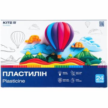 Пластилін Kite Classic 24 кольори (K-089)