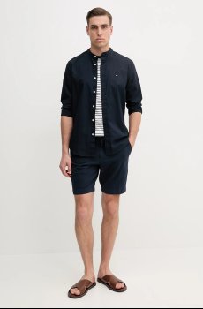 Футболка с примесью льна BOSS