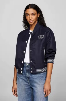 Женский темно-синий бомбер NON-PADDED VARSITY BOMBER JACKET Синий L Tommy Hilfiger WW0WW43320