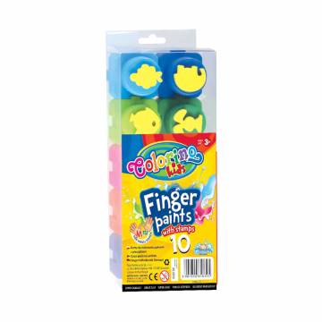 Пальчиковые краски для рисования Colorino Kids Finger Paints со штампами, 10 цветов, от 3 лет (18395PTR/1) Пальчиковые краски для рисования Colorino Kids Finger Paints со штампами, 10 цветов, от 3 лет (18395PTR/1)
