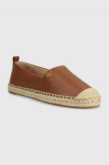 Кожаные эспадрильи Lauren Ralph Lauren Cameryn IV цвет коричневый 802905304002 Кожаные эспадрильи Lauren Ralph Lauren Cameryn IV цвет коричневый 802905304002
