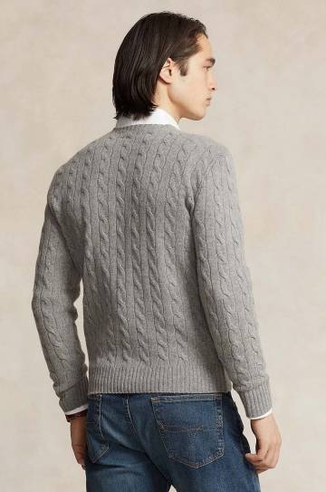 Шерстяной свитер Polo Ralph Lauren мужской цвет зелёный Шерстяной свитер Polo Ralph Lauren мужской цвет зелёный