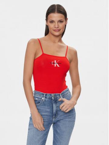 Calvin Klein Jeans Боді Monologo J20J223421 Червоний Slim Fit Calvin Klein Jeans Боді Monologo J20J223421 Червоний Slim Fit