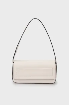 Женская белая сумка IKON K MD FLAP SHB LEATHER Белый ONESIZE Karl Lagerfeld 241W3024