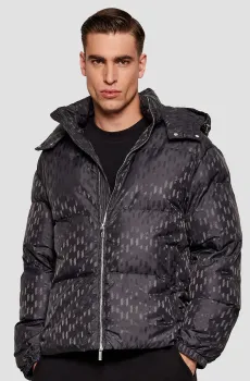 Мужская черная куртка с узором Черный 50 Karl Lagerfeld 554504.505016;990