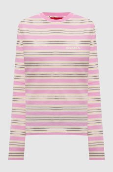 Розовый лонгслив MEDUSA в полоску