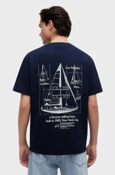 Мужская темно-синяя футболка RLX SAILBOAT SS TEE Синий S Tommy Jeans DM0DM23184