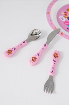 Набір столових приборів дитячих - різнобарвний