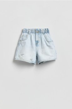 Reserved - Джинсові шорти paperbag - синій - 269HN-05J