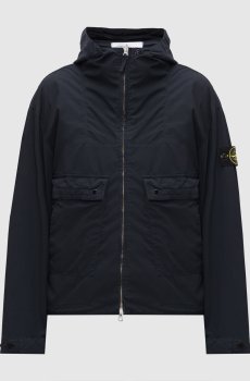 Синяя куртка с патчем логотипа