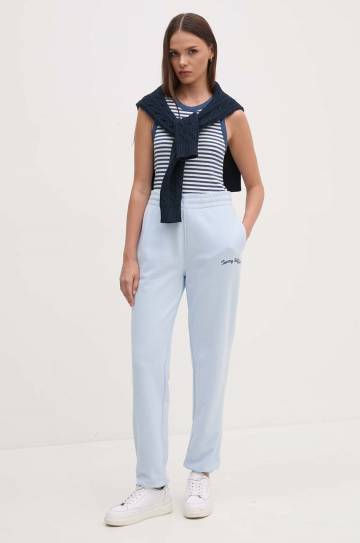 Хлопковые спортивные штаны Tommy Hilfiger однотонные WW0WW42718 Хлопковые спортивные штаны Tommy Hilfiger однотонные WW0WW42718