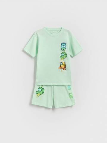 Reserved - BOYS` PYJAMA - блідо-зелений - 757DV-07X Reserved - BOYS` PYJAMA - блідо-зелений - 757DV-07X