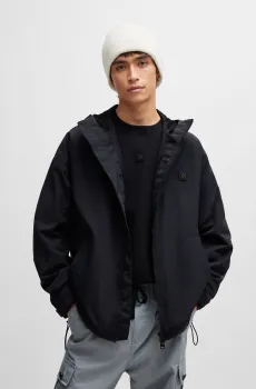 Мужская черная ветровка Черный S HUGO 50505432;001