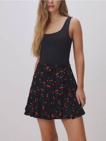 Reserved - Візерункові спідниця-шорти з зав’язками - різнобарвний - 182GU-MLC