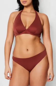 Женские терракотовые трусики от купальника IDYLLIQUE Бордовый S Etam 6544651