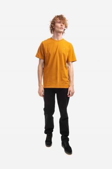 Хлопковая футболка Wood Wood Sami Classic T-shirt цвет оранжевый однотонная 12235721.2491-DARKORA Хлопковая футболка Wood Wood Sami Classic T-shirt цвет оранжевый однотонная 12235721.2491-DARKORA