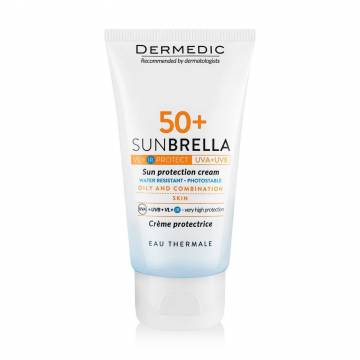 Солнцезащитный крем Dermedic Sunbrella Sun Protection Cream, SPF 50+, для жирной и комбинированной кожи, 50 г Солнцезащитный крем Dermedic Sunbrella Sun Protection Cream, SPF 50+, для жирной и комбинированной кожи, 50 г