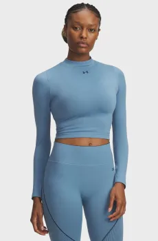 Женский голубой лонгслив UA Vanish Seamless LS Голубой L Under Armour 6000645-418