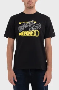 Мужская черная футболка Черный S Replay M6844 .000.2660