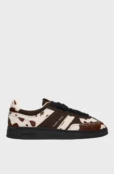 Женские коричневые замшевые сникерсы с узором GREENWICH Разноцветный 37 Tommy Jeans EN0EN03007