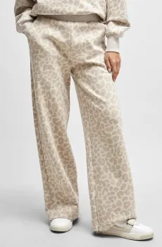 Женские бежевые спортивные брюки с узором Бежевый M BOSS 50514484;131