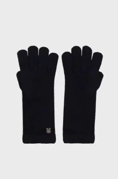 Женские темно-синие перчатки TH MONOGRAM GLOVES Синий S-M Tommy Hilfiger AW0AW16656