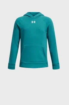 Детское бирюзовое худи UA Rival Fleece Hoodie Бирюзовый 8 Under Armour 1379792-464