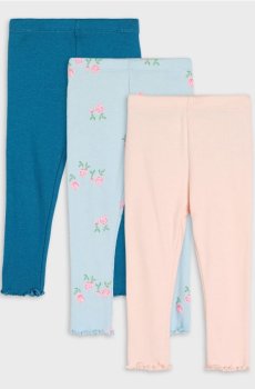 Ребристі легінси 3 pack - light blue