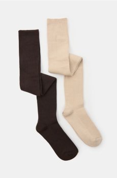 Ребристі гольфи з бавовною 2 pack - різнобарвний