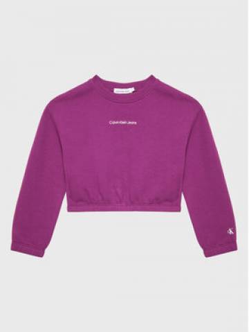 Calvin Klein Jeans Світшот Logo IG0IG01866 Фіолетовий Boxy Fit Calvin Klein Jeans Світшот Logo IG0IG01866 Фіолетовий Boxy Fit