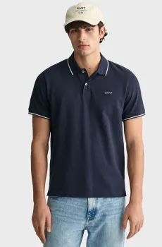 Мужское темно-синее поло TIPPING SS PIQUE POLO Синий M Gant 2062034