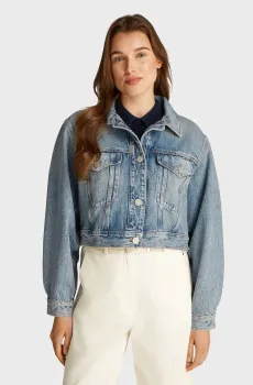 Женская голубая джинсовая куртка DNM STRAIGHT JACKET SAM Голубой S Tommy Hilfiger WW0WW43731