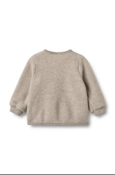 Кардиган из шерсти мериноса для младенцев Wheat