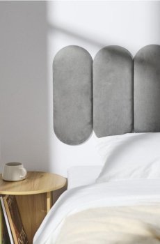 М’яка настінна панель - сірий