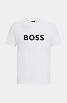 Мужская белая футболка Белый L BOSS 13392