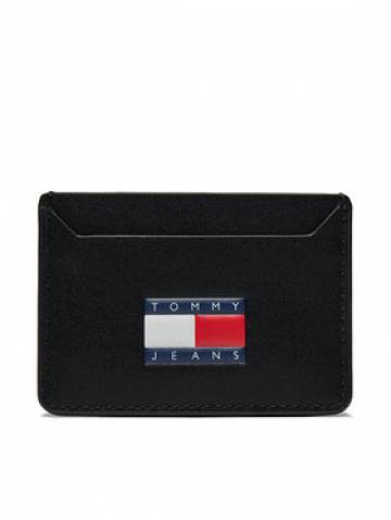 Tommy Jeans Чохол для кредиток Tjm Heritage Leather Cc Holder AM0AM12085 Чорний Tommy Jeans Чохол для кредиток Tjm Heritage Leather Cc Holder AM0AM12085 Чорний