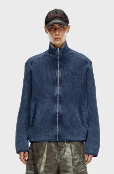 Мужская темно-синяя спортивная кофта S-WAFCOOL-ZIP-LS Синий XS Diesel A14881 0DRAQ