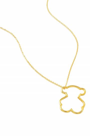 Позолоченное колье Tous PEND AU SILHOUETTE BEAR Silueta Позолоченное колье Tous PEND AU SILHOUETTE BEAR Silueta