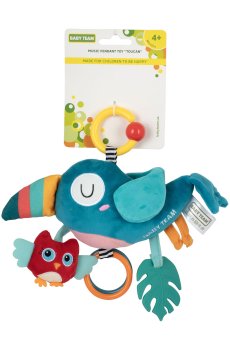 Музыкальная игрушка-подвеска Baby Team Тукан, от 4 месяцев (8546)