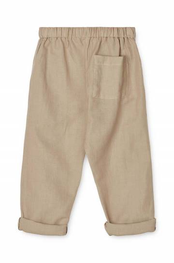 Детские брюки Liewood цвет бежевый однотонные