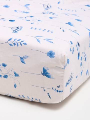 Простирадло з гумкою - блакитний