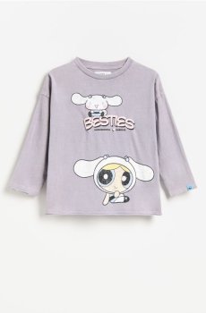 Reserved - Футболка Hello Kitty and Friends x The Powerpuff Girls - лавандовий - 594KD-04X