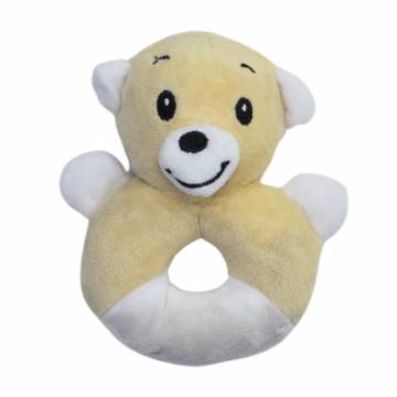 Мягкая игрушка-погремушка с мягким кольцом Lindo Мишка, с рождения, 11*11*4 см (F 1021) Мягкая игрушка-погремушка с мягким кольцом Lindo Мишка, с рождения, 11*11*4 см (F 1021)