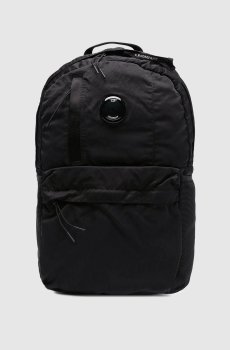 Черный рюкзак с патчем логотипа