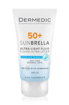 Ультралегкий солнцезащитный флюид Dermedic Sunbrella Ultra-Light Fluid, SPF 50+, для сухой и нормальной кожи, 40 мл