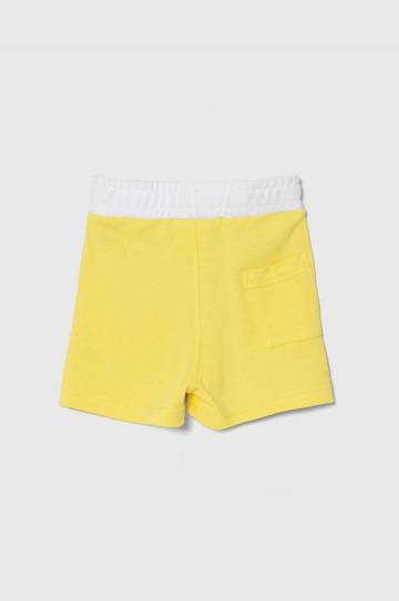 Детские хлопковые шорты United Colors of Benetton цвет жёлтый регулируемая талия Детские хлопковые шорты United Colors of Benetton цвет жёлтый регулируемая талия