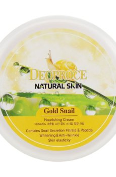 Крем для лица и тела Deoproce Natural Skin Gold Snail Nourishing Cream с золотом и улиткой, 100 г