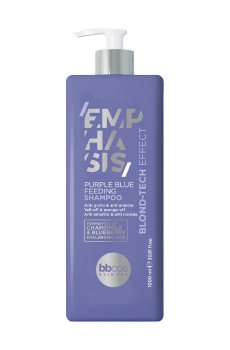 Питательный шампунь для волос BBcos Emphasis Blond-Tech Purple Blue Feeding Shampoo с фиолетово-синим пигментом, 1 л