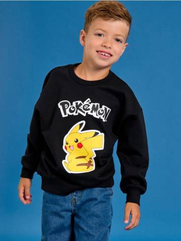 Світшот crewneck Pokemon - чорний Світшот crewneck Pokemon - чорний