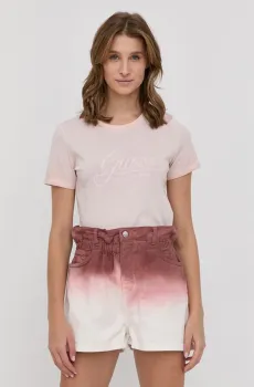 Женская сиреневая футболка SS CN TIZZY Сиреневый XS Guess W2GI09.I3Z00